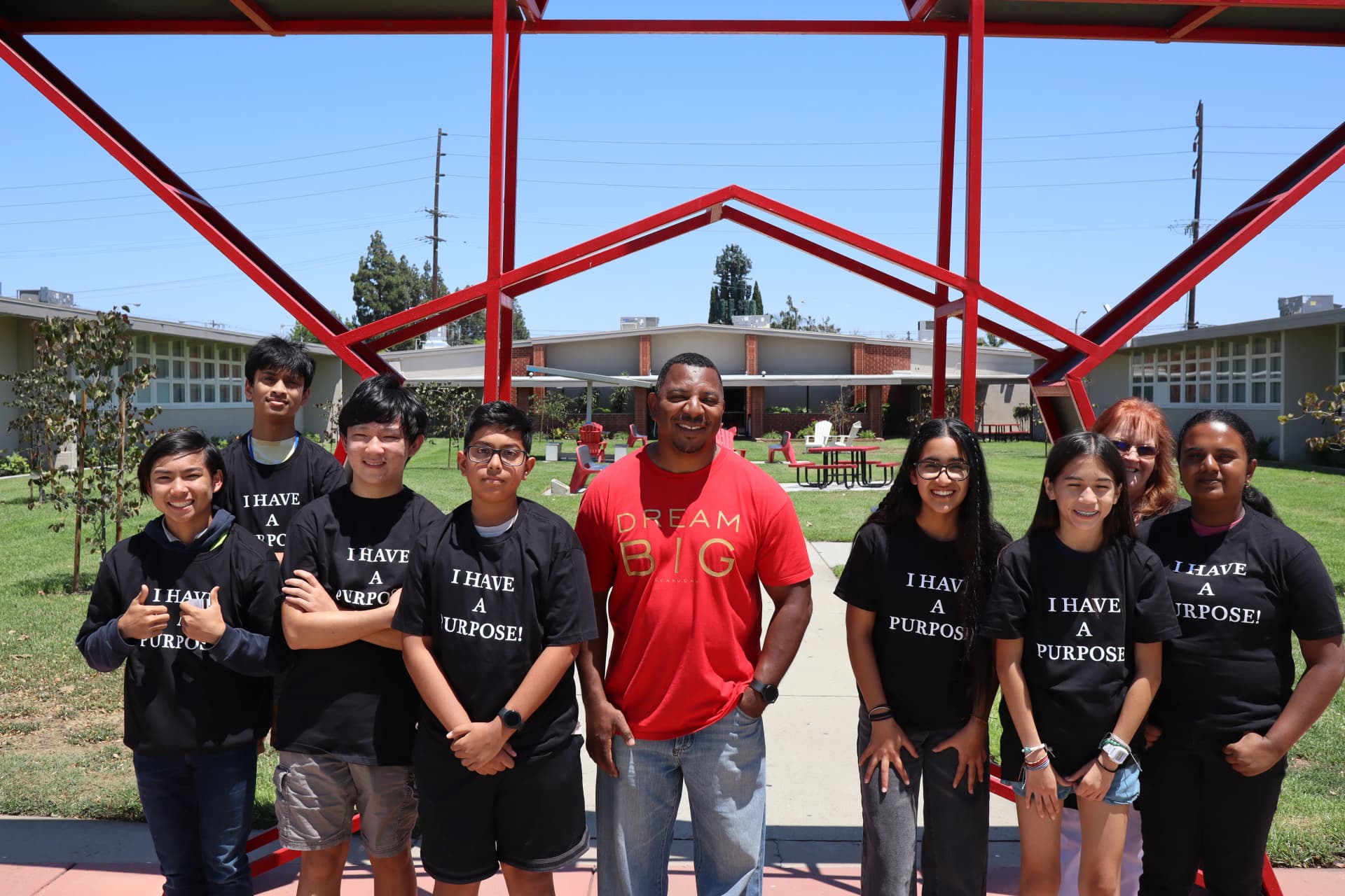 Students wearing Dream Catcher purpose apparel